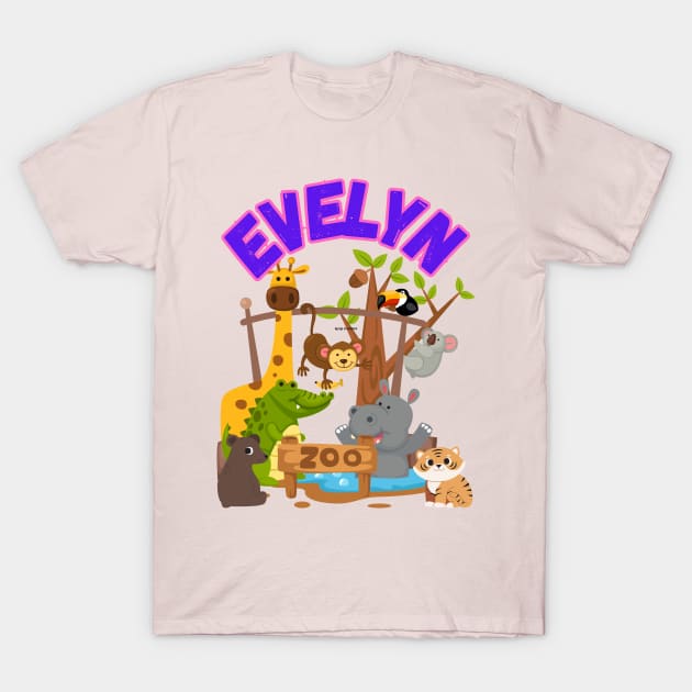 Evelyn baby's names T-Shirt by TopSea